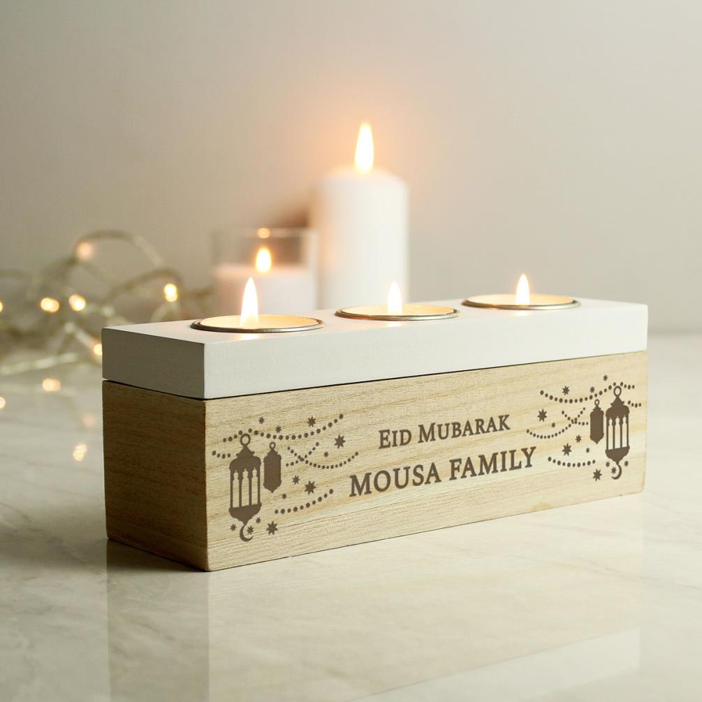 Personalised Eid Triple Tea Light Box Extra Image 1